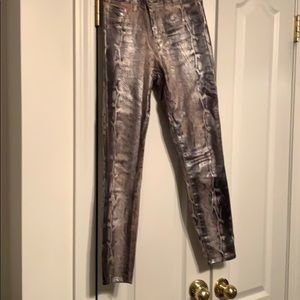 Gorgeous animal print coated jeans